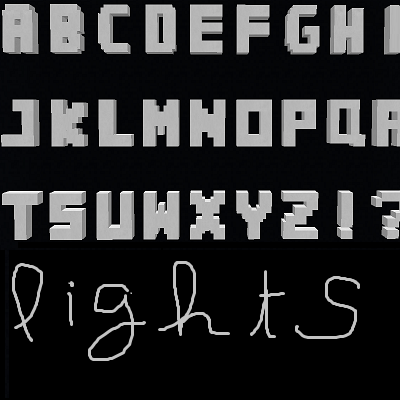 Chokbok's alphabet lights and stuff