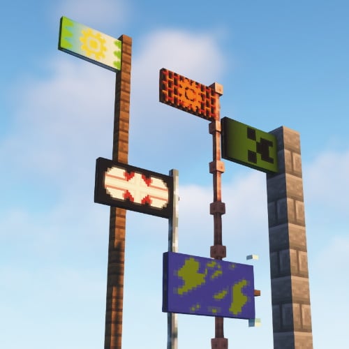 Download Banner Flags — Minecraft Mods — MetaMods