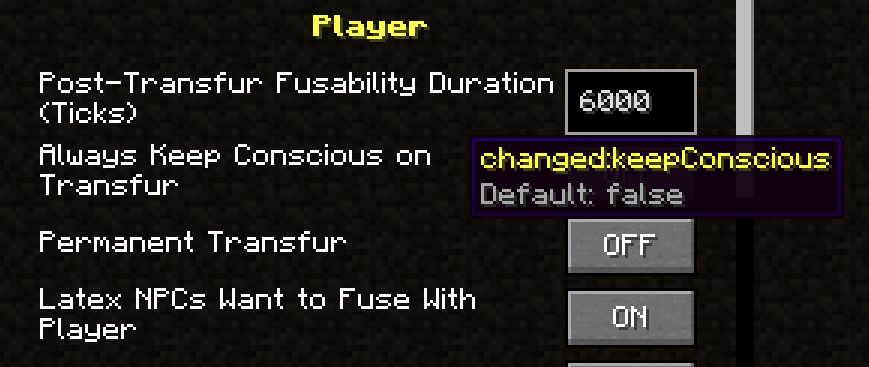 Changed: Minecraft Mod