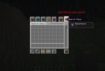 Click Search Tab to Clear Search