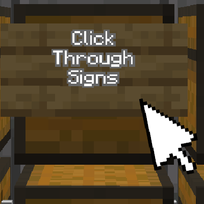 Click Signs Mod Download Click Through Signs — Minecraft Mods — MetaMods