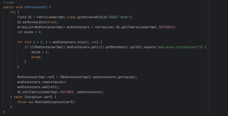 Conditional Proxy Mod Initializers