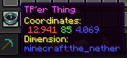 Coord Saving TP'er Thing