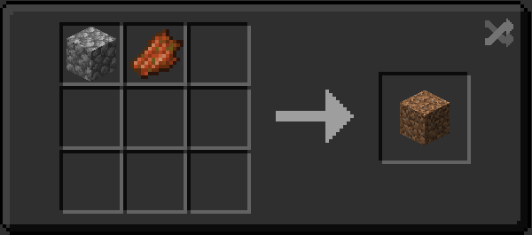 可合成泥土│Craftable Dirt