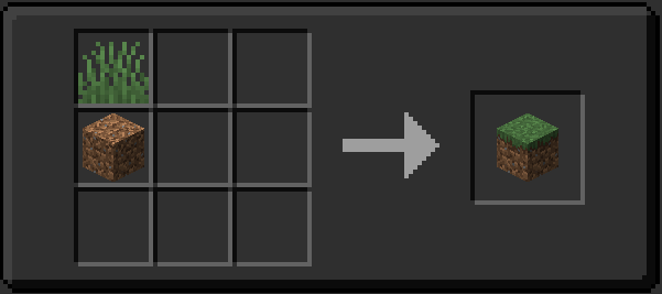 可合成草方塊│Craftable Grass Block