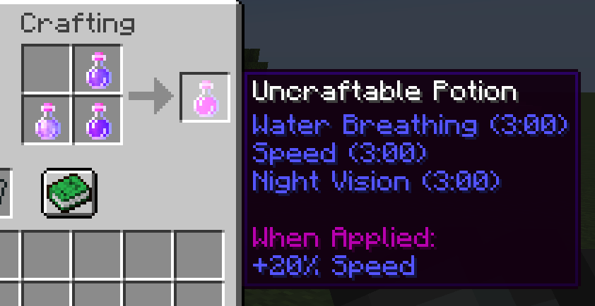 Craftable Potion Combinations