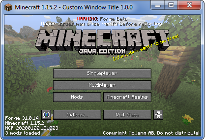 Custom Window Title