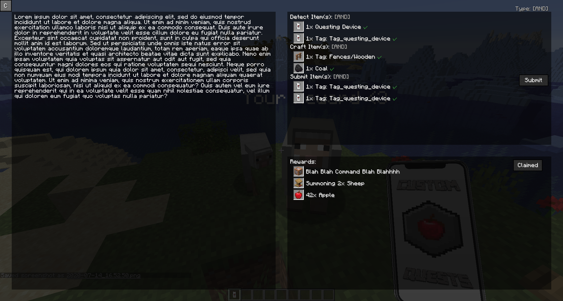 Custom Quests