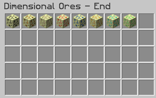Dimensional Ores: End