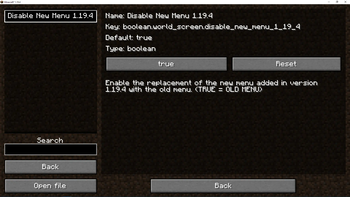 Disable New World Creation Screen