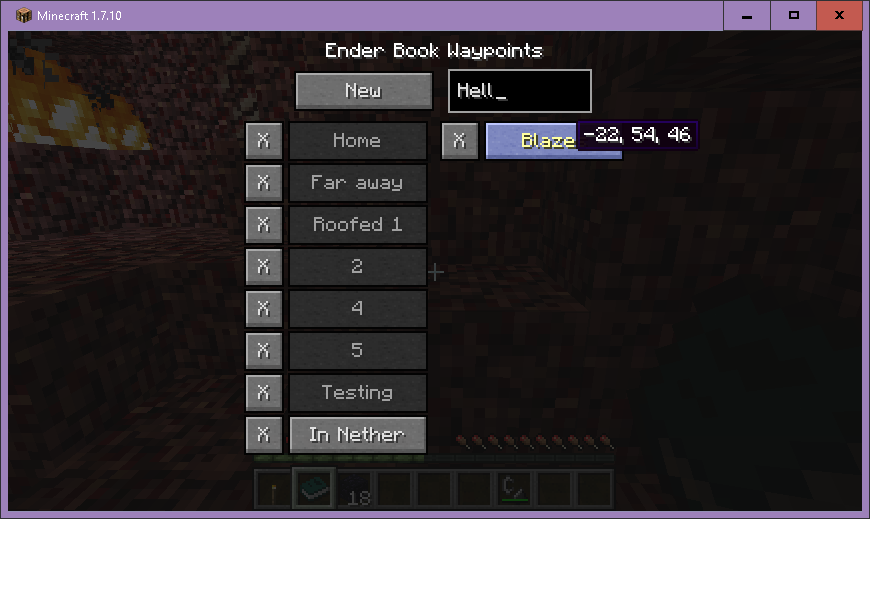 Ender Book - Use XP to visit your waypoints