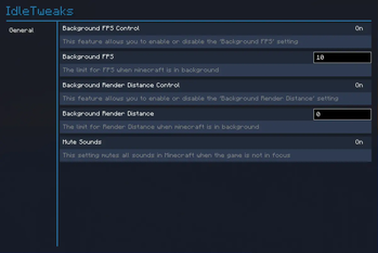 Idle Tweaks