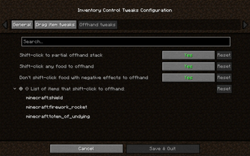 Inventory Control Tweaks