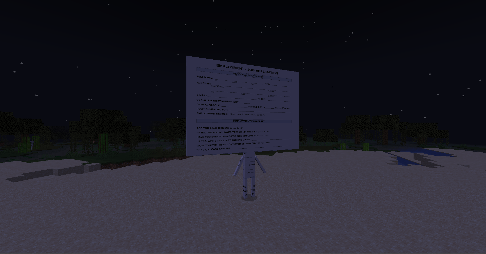 Job Application Form (Horror)