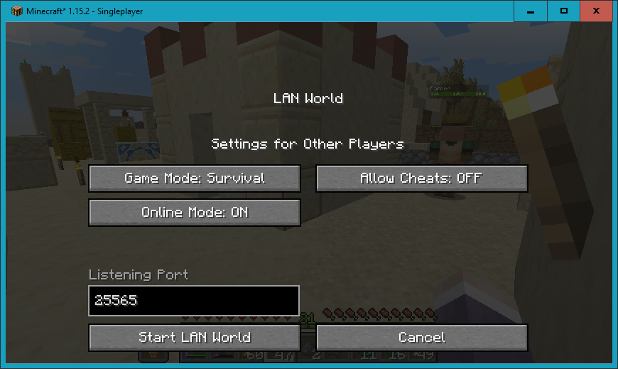 LAN Server Properties