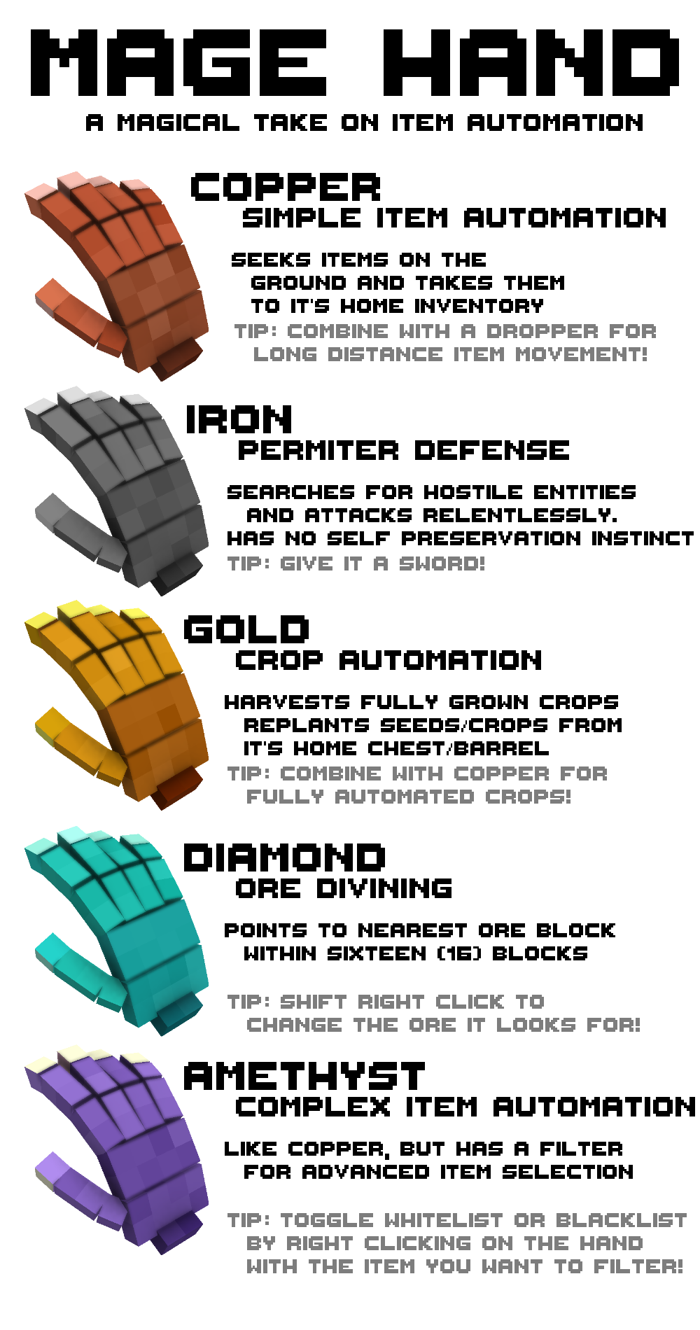 Download Mage Hand — Minecraft Mods — MetaMods