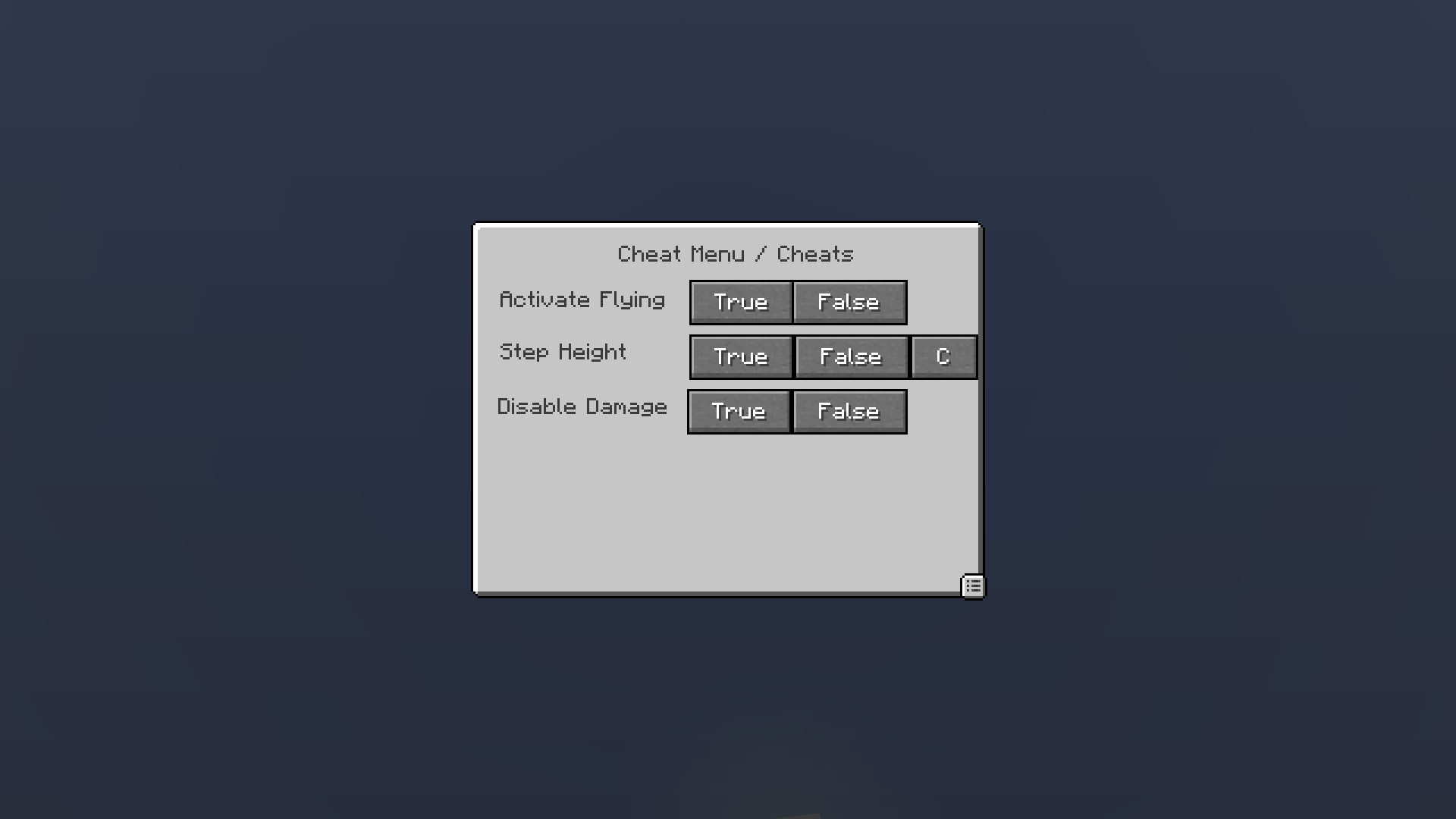 Download Molitoola's Cheat Menu — Minecraft Mods — MetaMods
