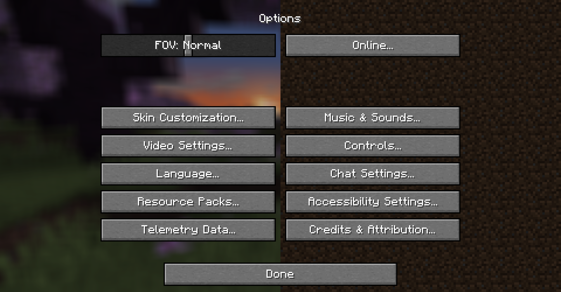 No Panorama Backgrounds