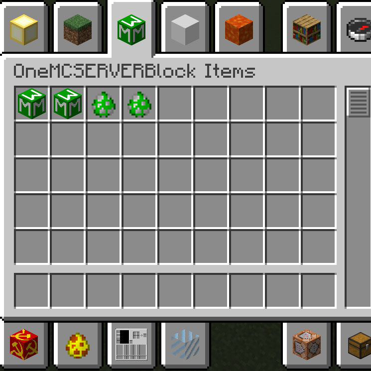 One MCSERVER Block