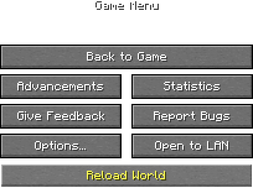 Reload World Button