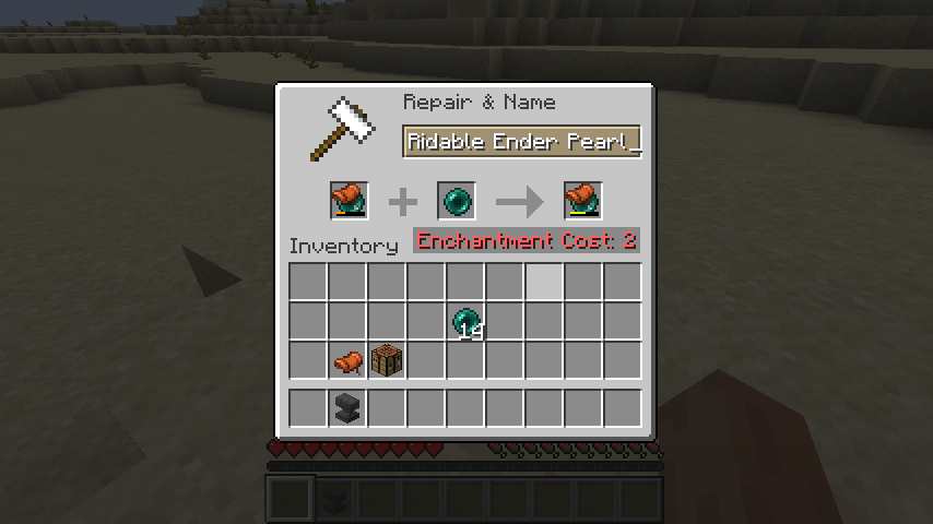 Ridable Ender Pearls
