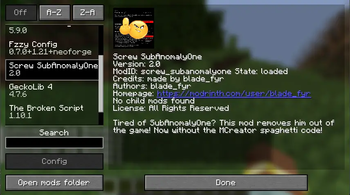 Screw SubAnomalyOne (NeoForge)