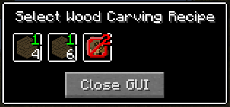 Selection GUI Crafting