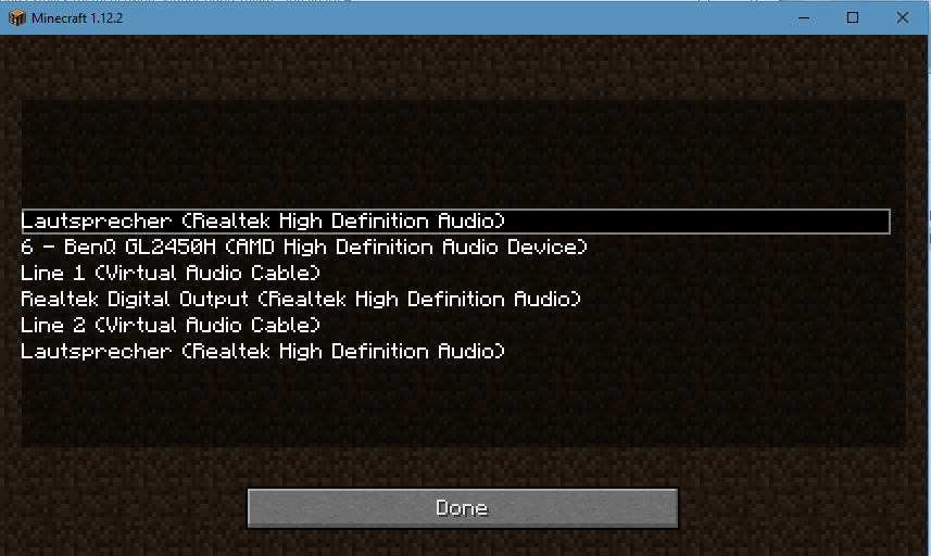Sound Device Options