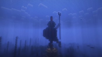 Sunken Warrior Statue