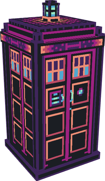 Synthwave Police Box TARDIS