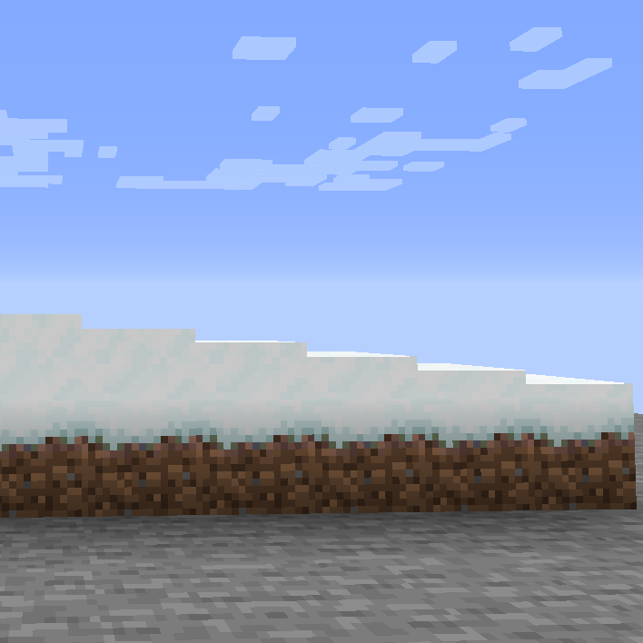 Thicker Snow on Grass