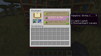 Vampiric Strike Enchantment