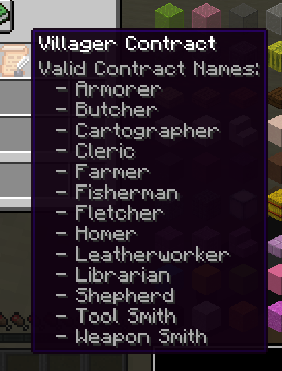 Villager Contracts