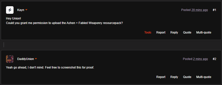 Ashen + Fabled Weaponry
