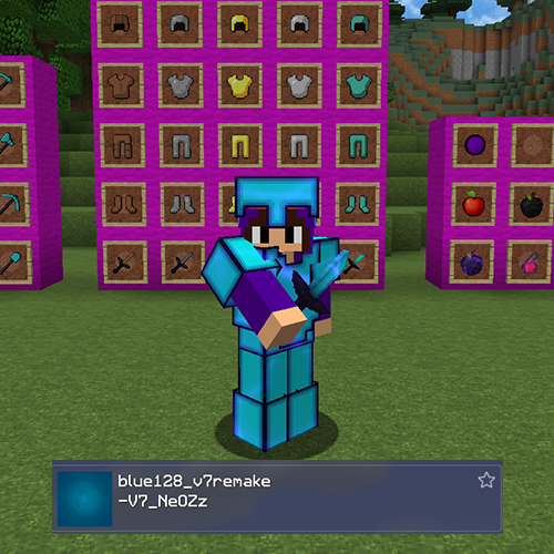 Download blue128 - v7remake [x128] — Minecraft Resourcepacks — MetaMods