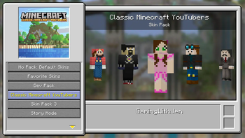 Classic Minecraft YouTuber Skin Pack