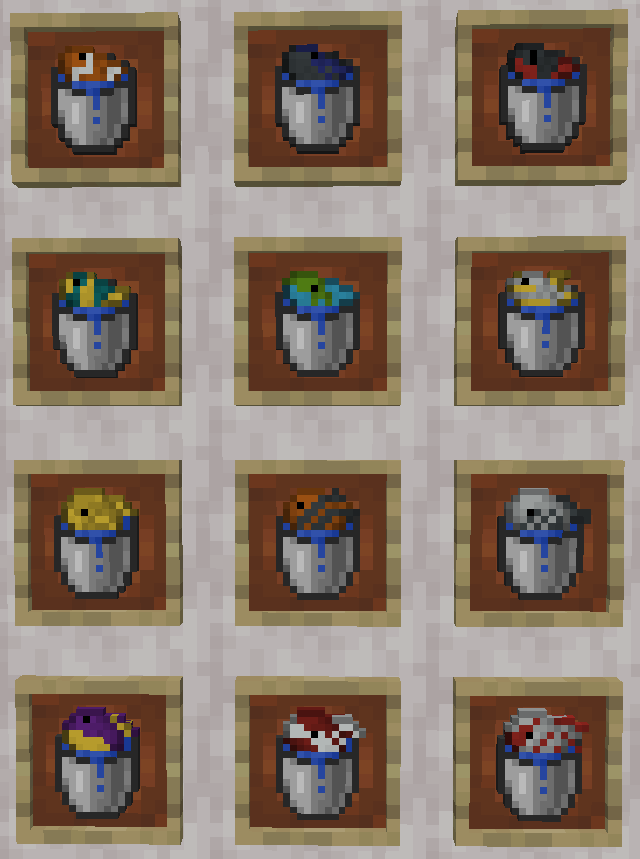 Colored Fish Buckets