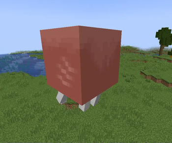 Flying meat cube