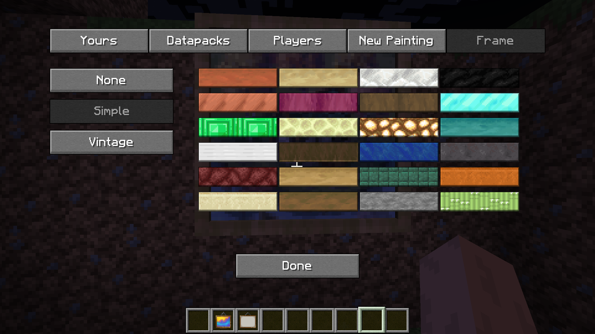 Immersive Paintings Faithful Addon