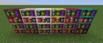 More Chiseled Bookshelf Variants 3D
