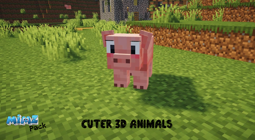 Mimz Pack - 3D color axolotl in buckets and cute mobs(Optifine)