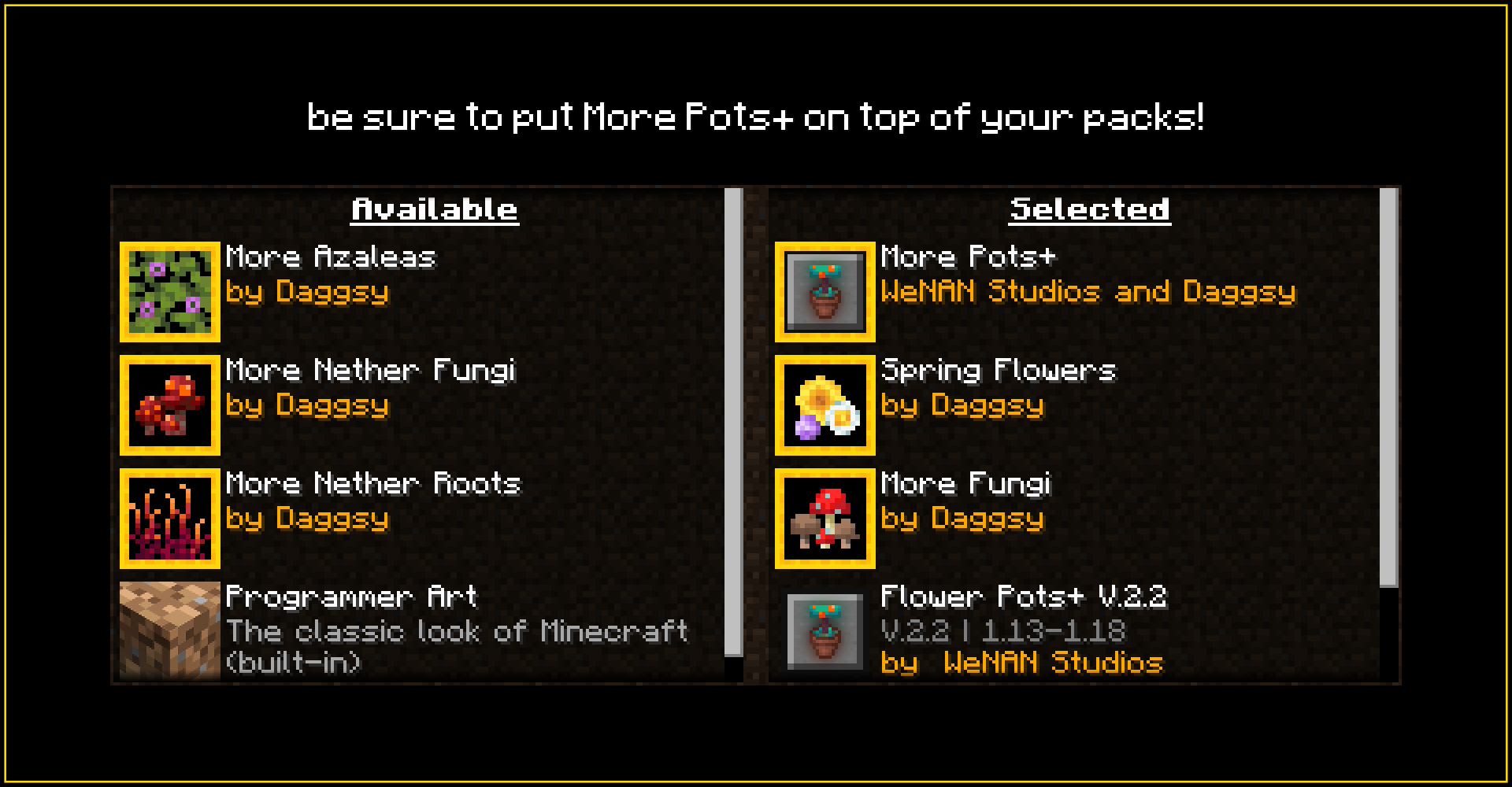 More Pots+