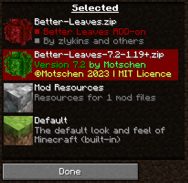 Motschen's Better Leaves ADD-on