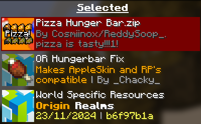 [Origin Realms] Hungerbar Fix