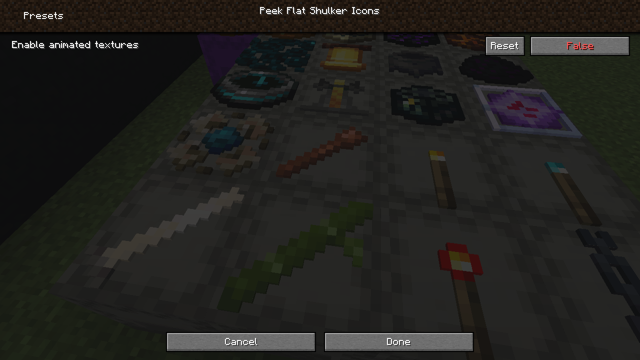 Peek flat shulker icons
