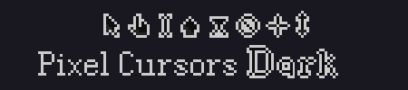 Pixel Cursors-Dark mode