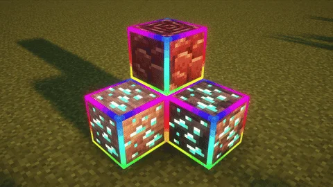 Rainbow Diamond Ores & Ancient Debris (Animated)
