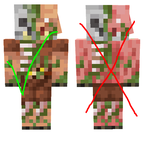 Realistic zombified piglins