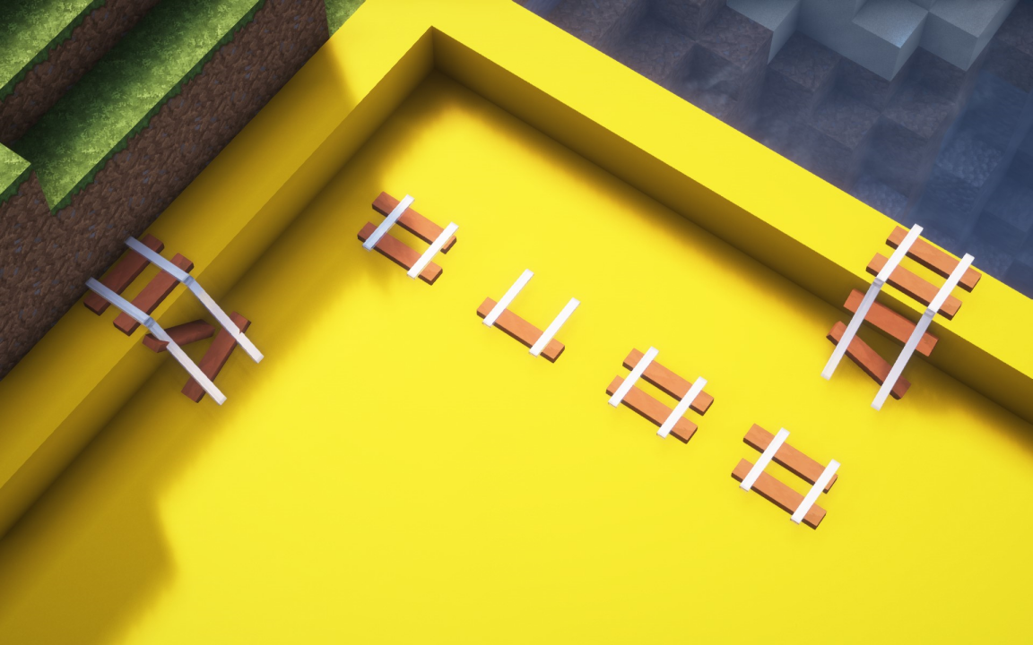 Rickety Stripped Acacia Log Rail (3d models)