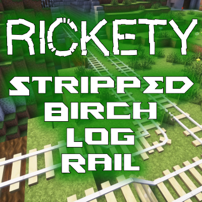 Rickety Stripped Birch Log Rail (3d models)
